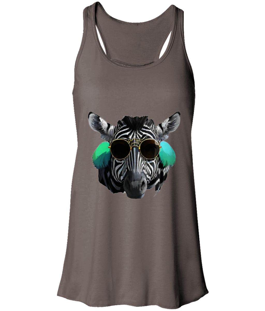 Cool Zebra Sunglasses Vest Top