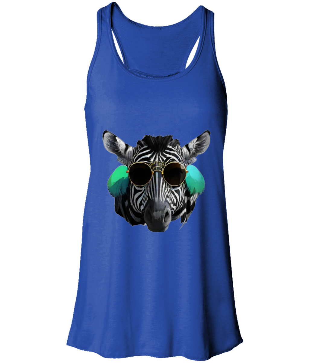 Cool Zebra Sunglasses Vest Top