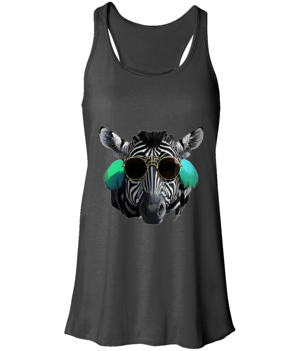 Cool Zebra Sunglasses Vest Top
