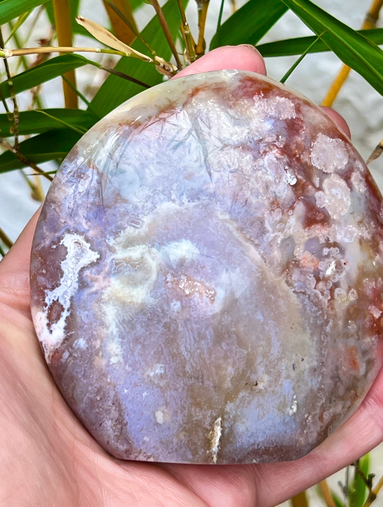 Beautiful Pink & Purple Druzy Flower Agate Piece