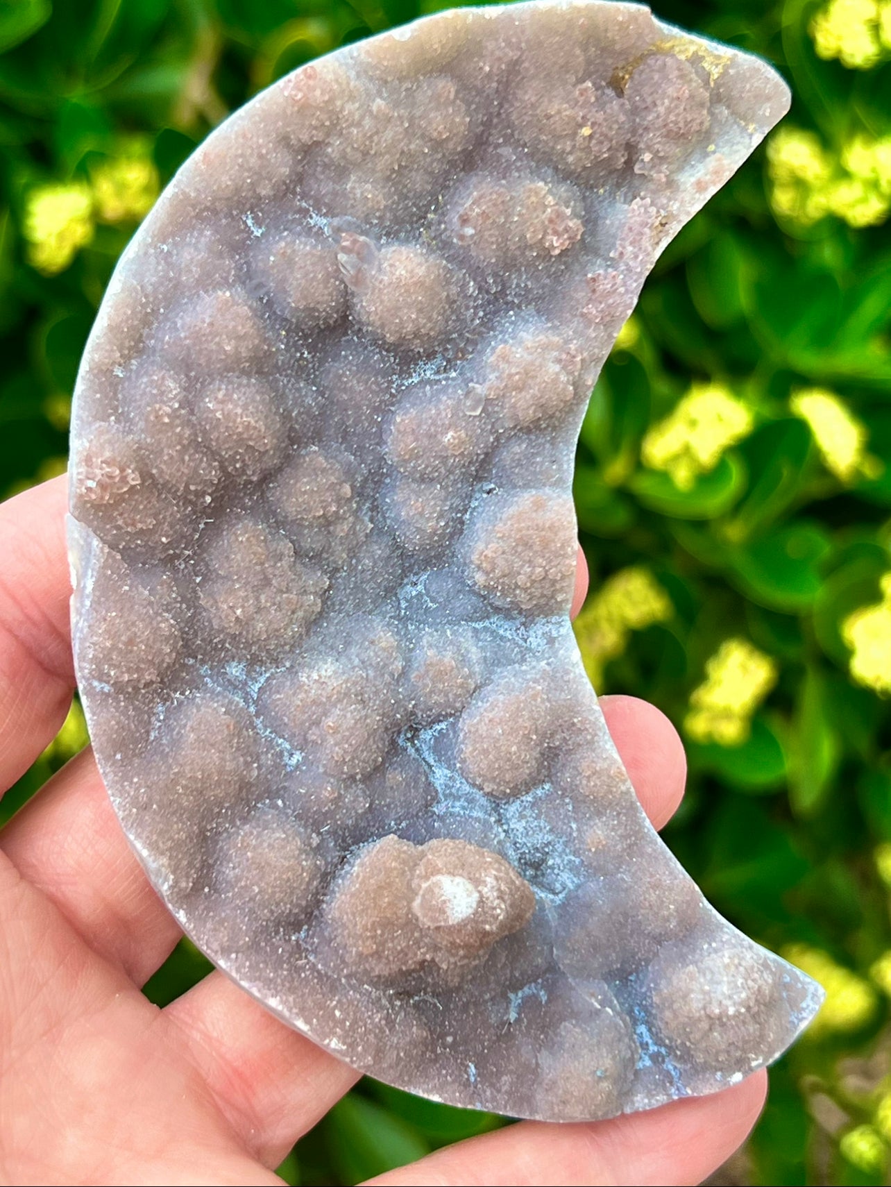 Pink Amethyst Half Moon