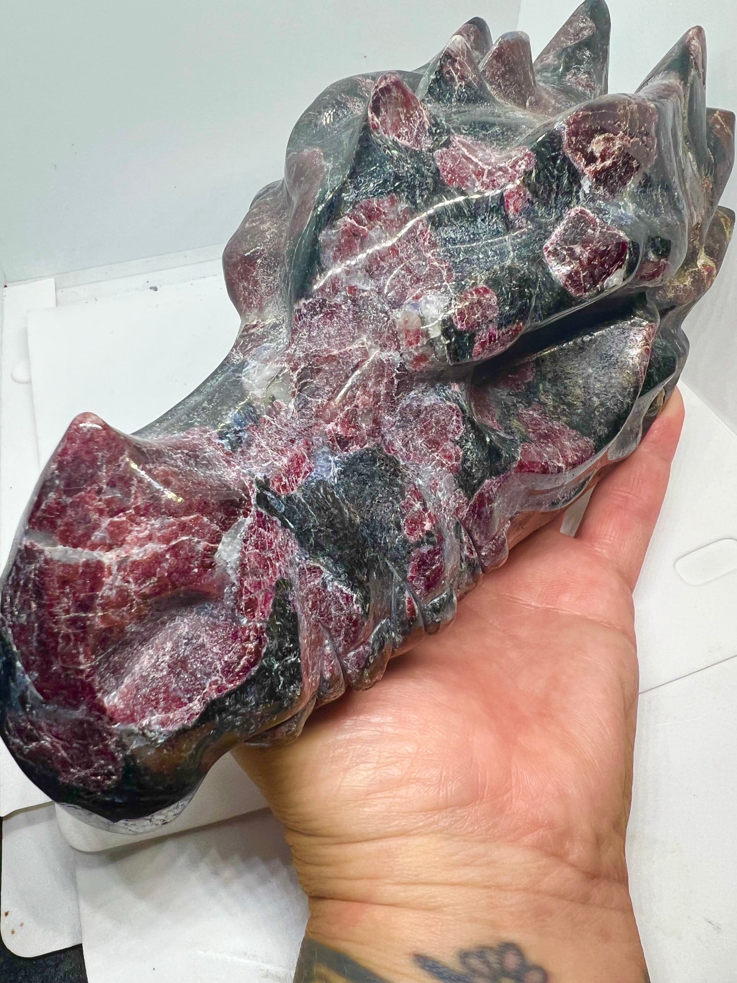 Huge Garnet Dragon Head