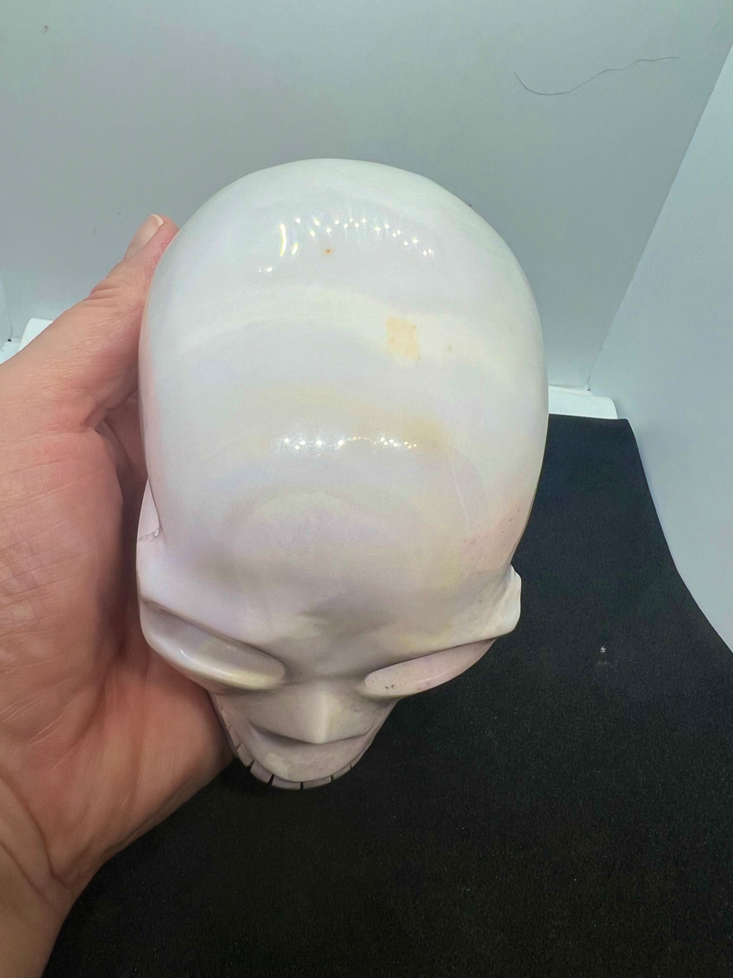 White Agate Skull