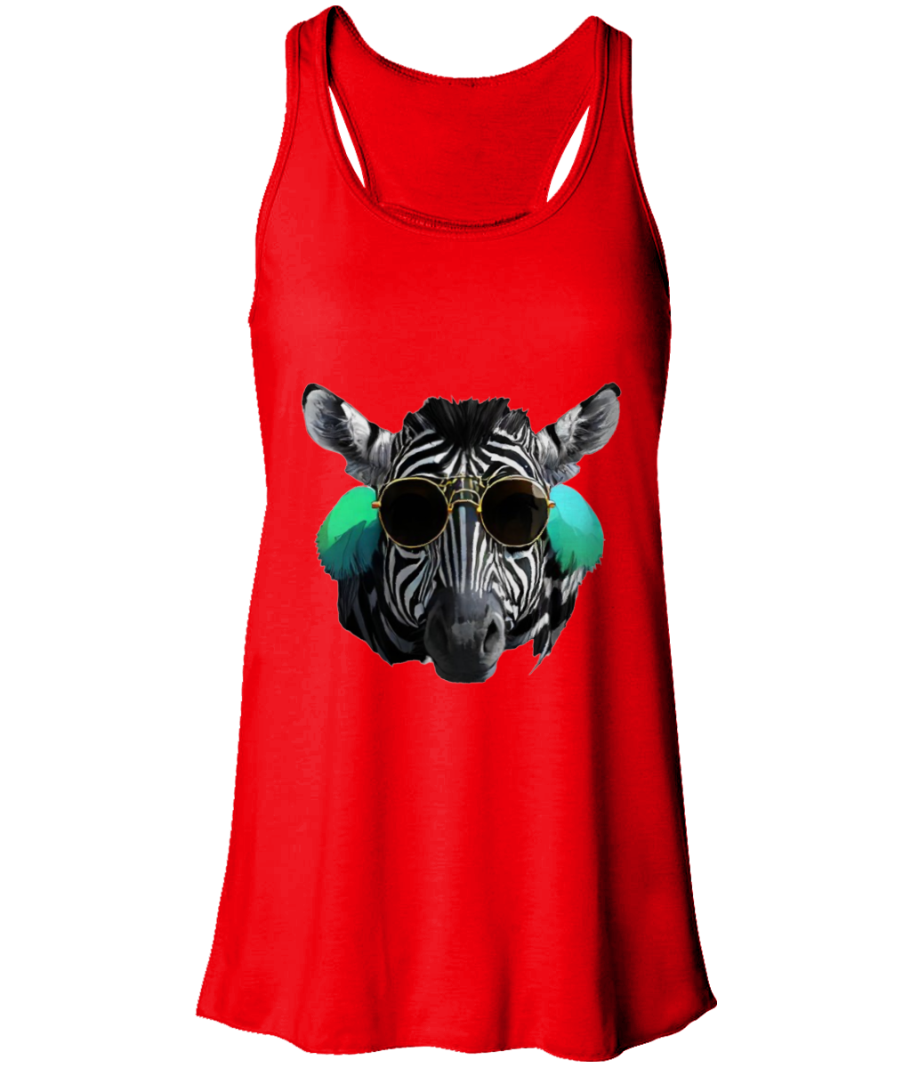 Cool Zebra Sunglasses Vest Top