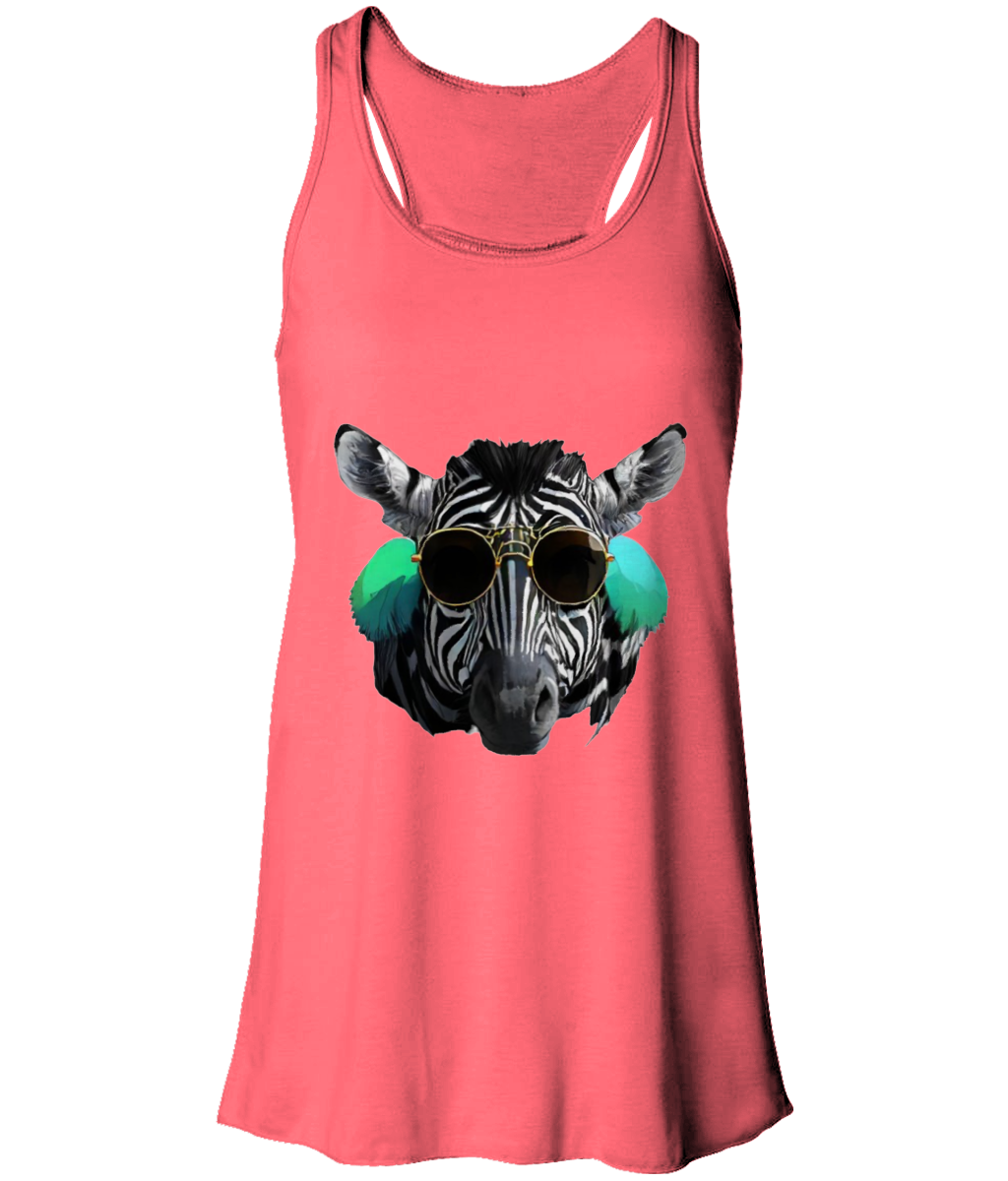 Cool Zebra Sunglasses Vest Top