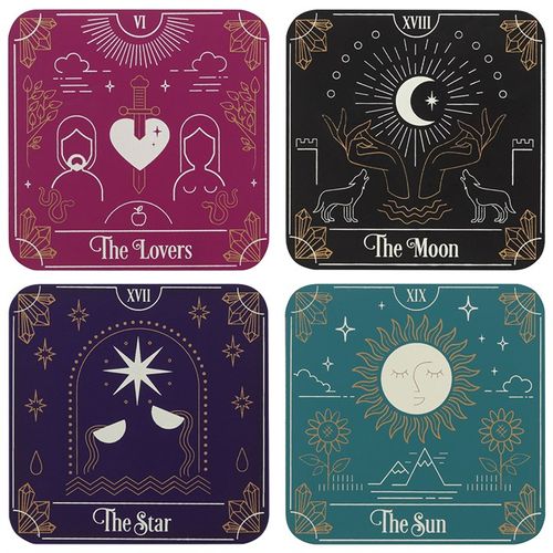 Tarot Card Coaster Set