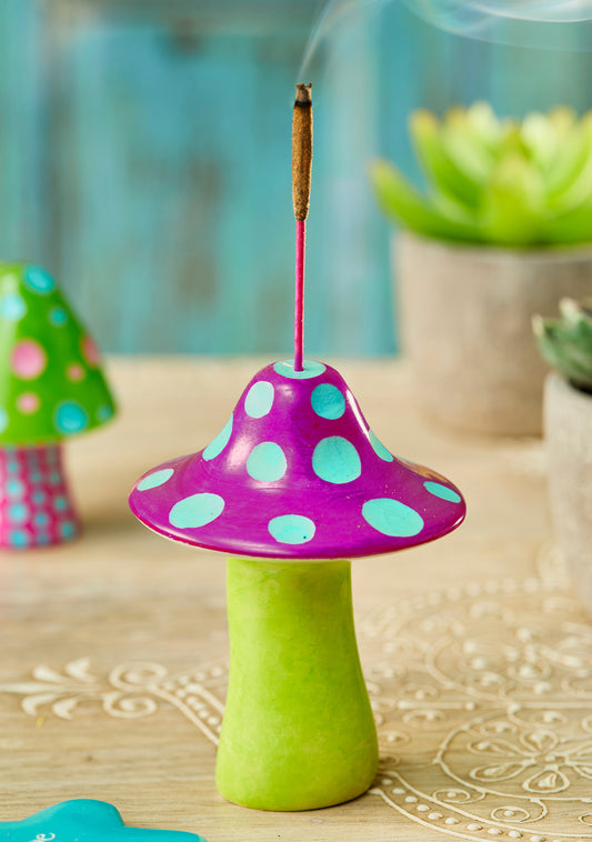 Toadstool incense holder