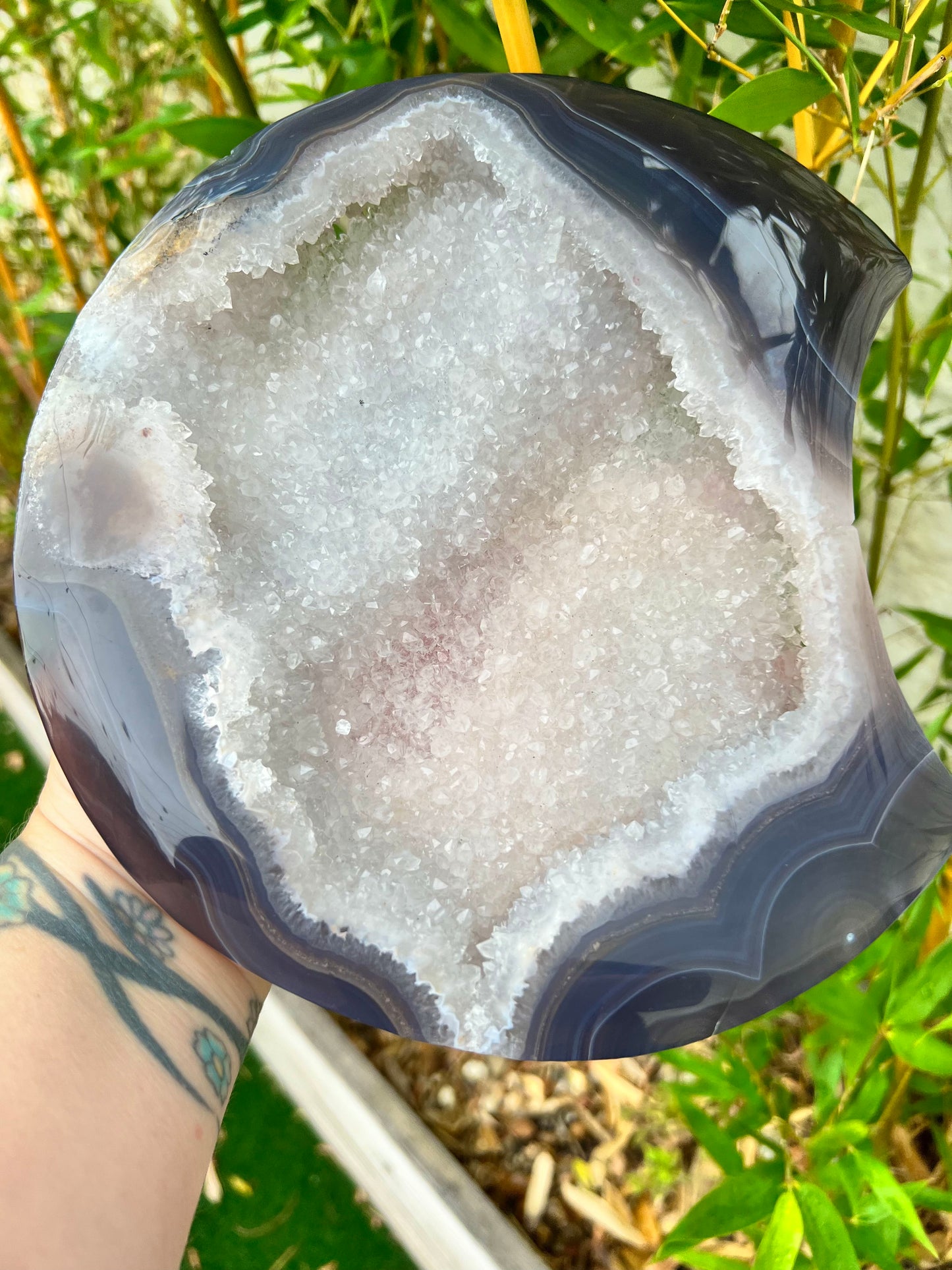 Stunning Druzy Agate Moon