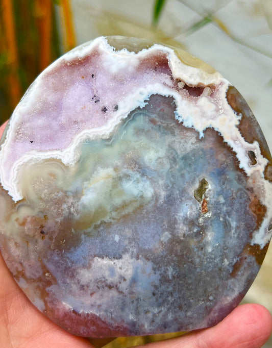 Beautiful Pink & Purple Druzy Flower Agate Piece