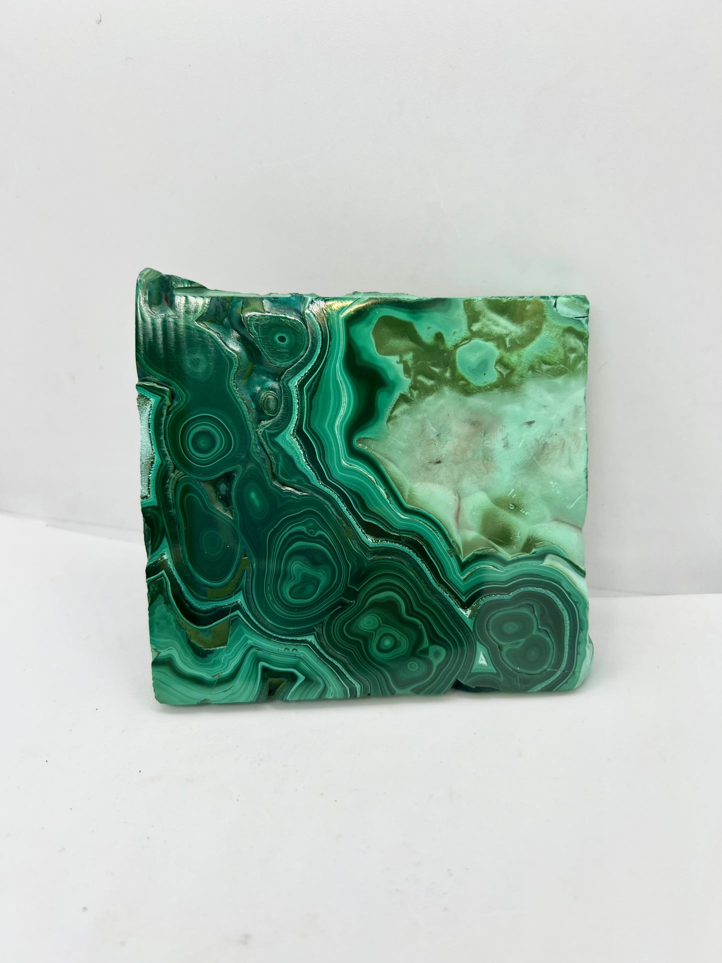 Beautiful druzy malachite slab