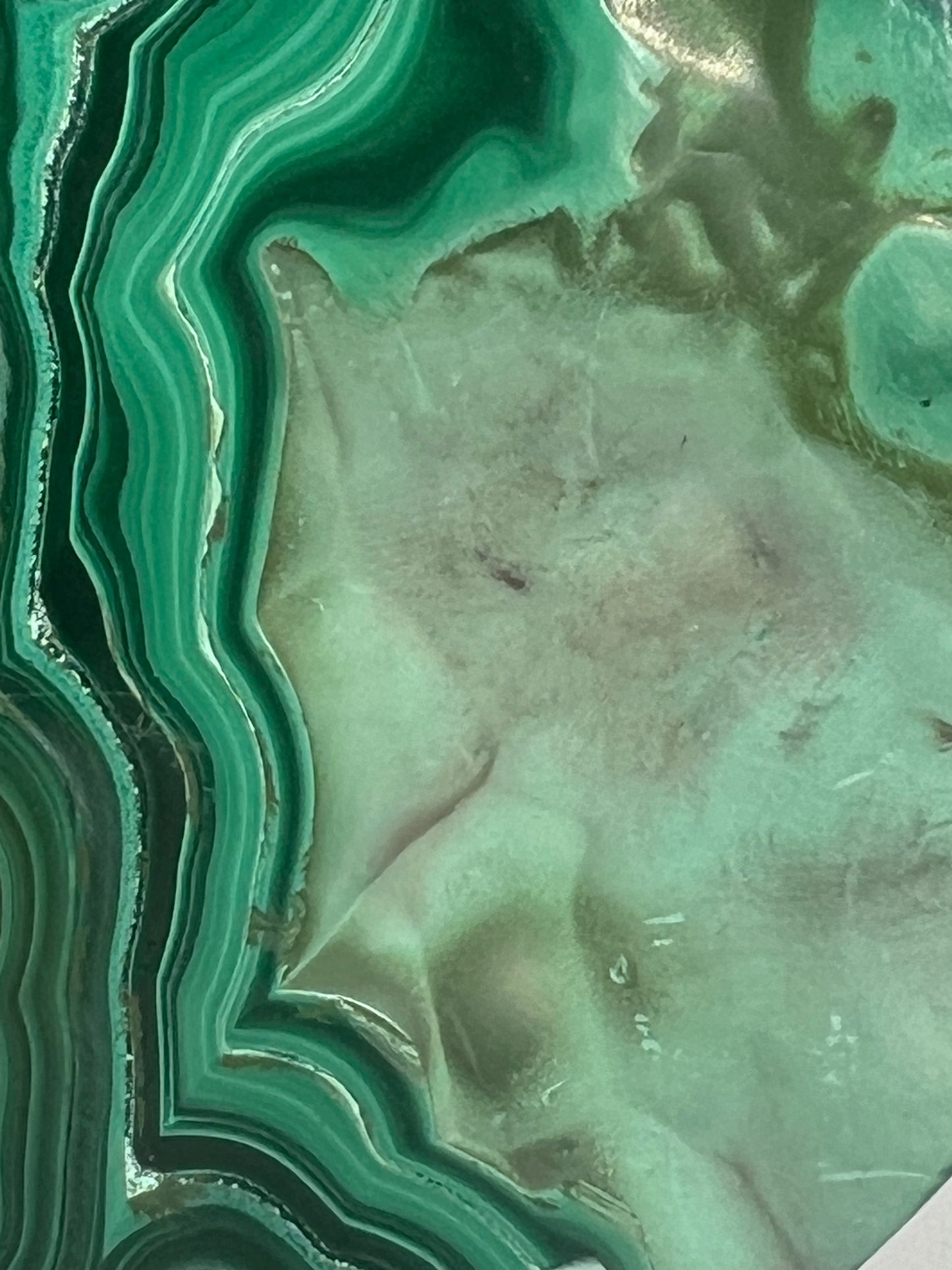 Beautiful druzy malachite slab