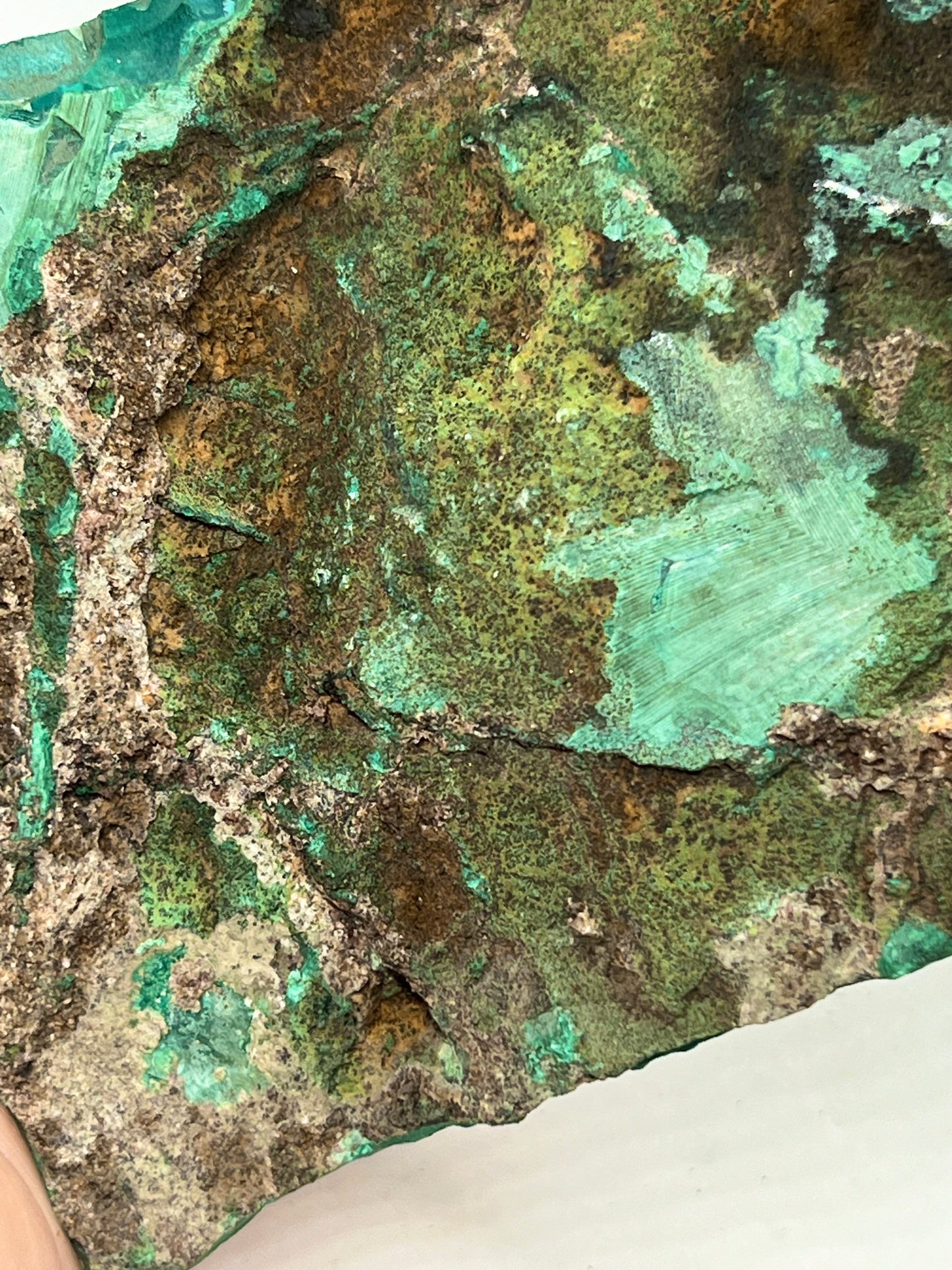 Beautiful druzy malachite slab