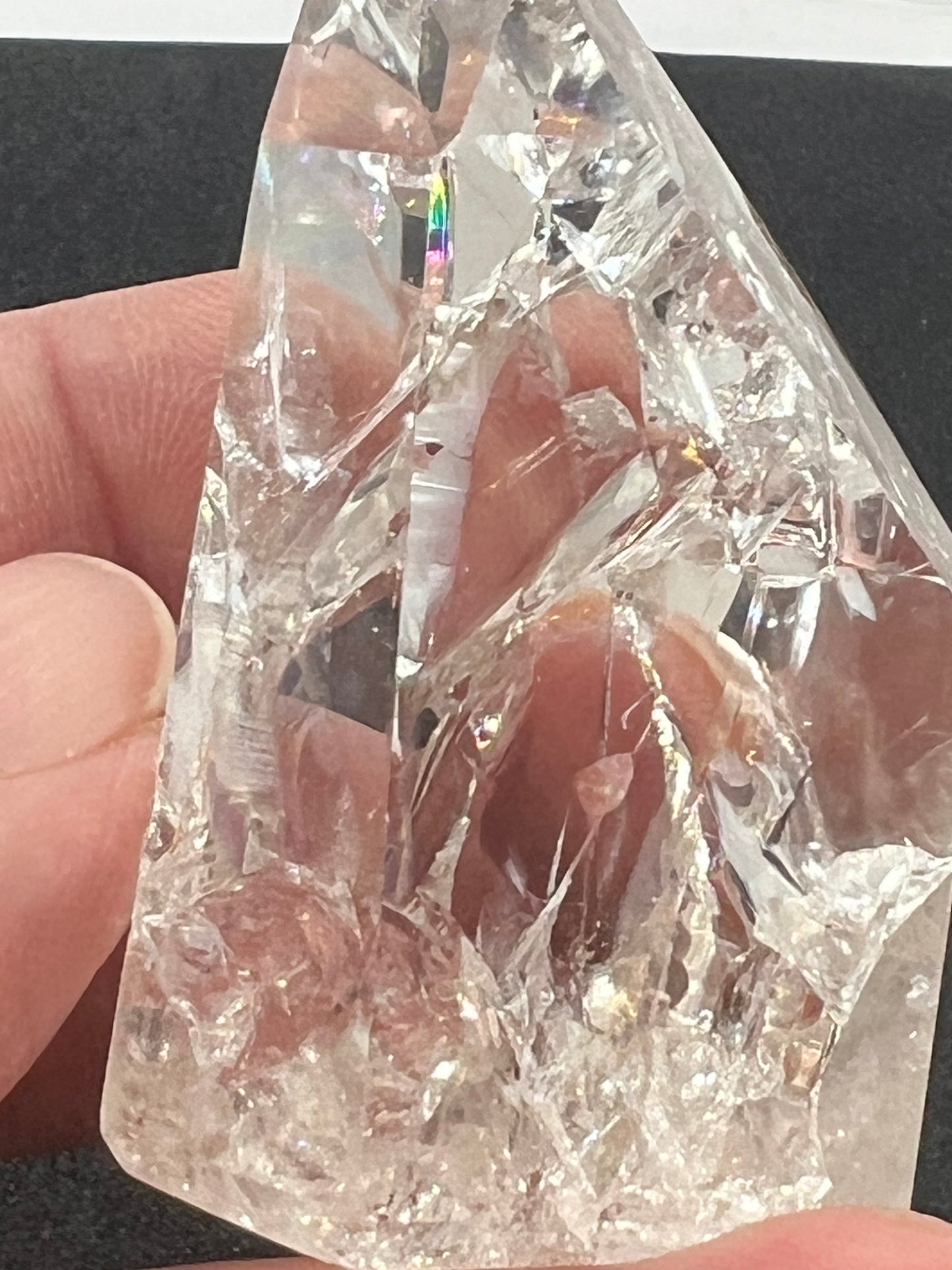 Small cracked quartz point