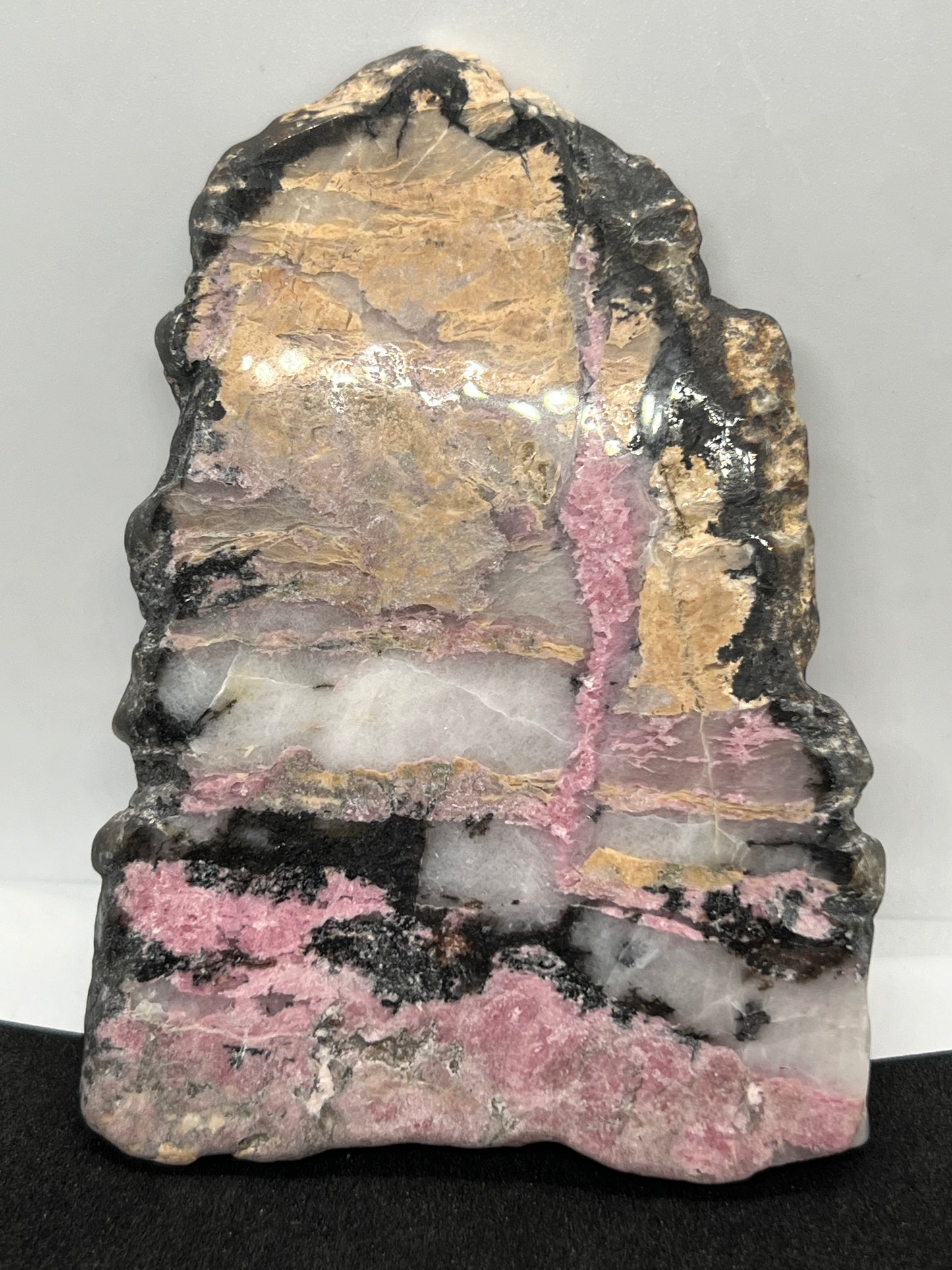 Rhodochrosite slab