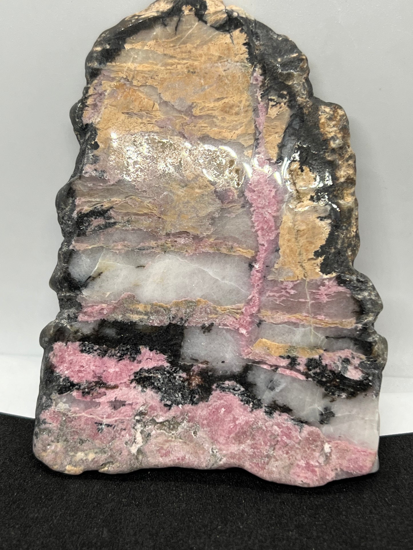 Rhodochrosite slab