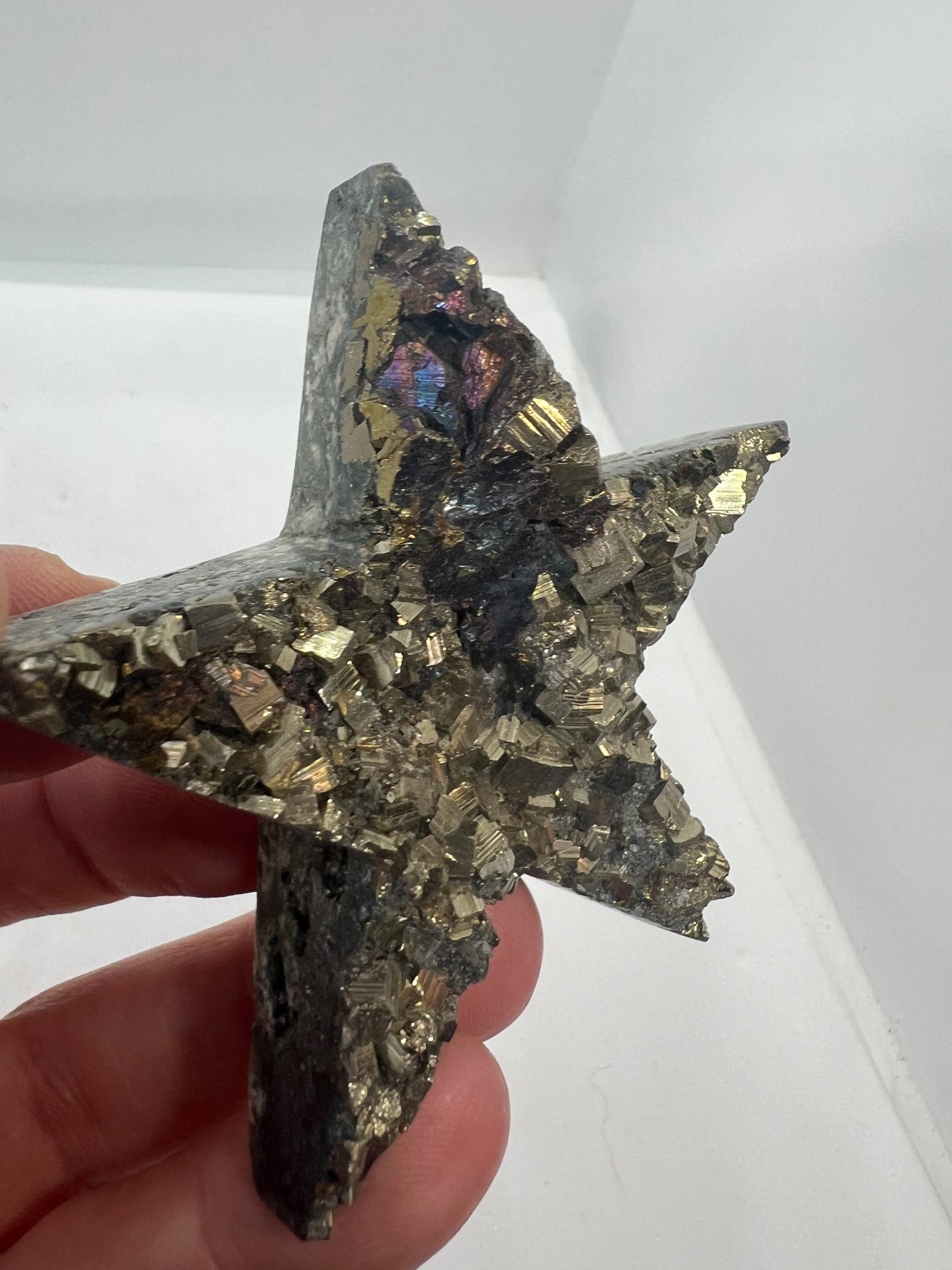 Rainbow pyrite star