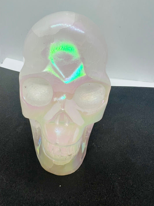 Quartz aura skull