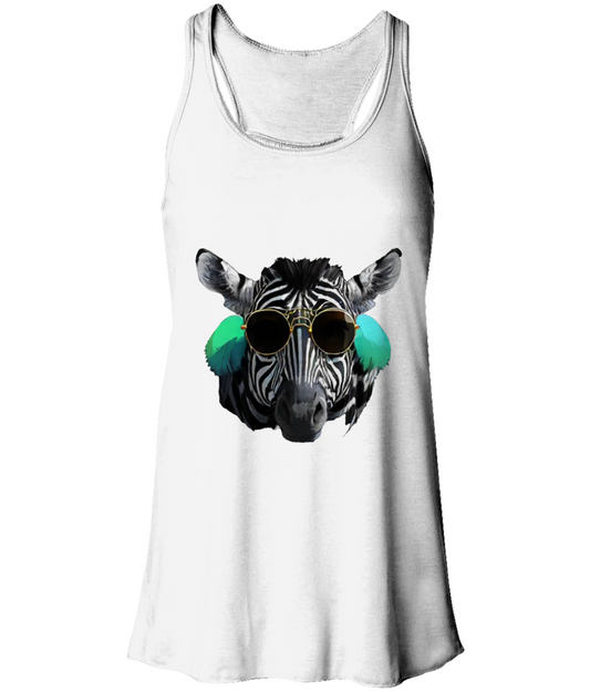 Cool Zebra Sunglasses Vest Top